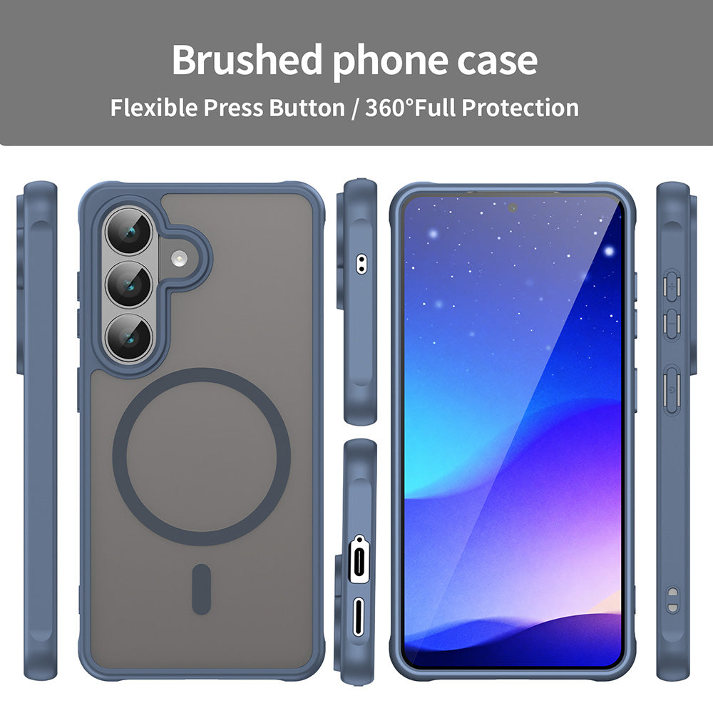 MagSafe Case for Samsung Galaxy S26 FE, Techsuit, HaloFrost II, Navy Blue