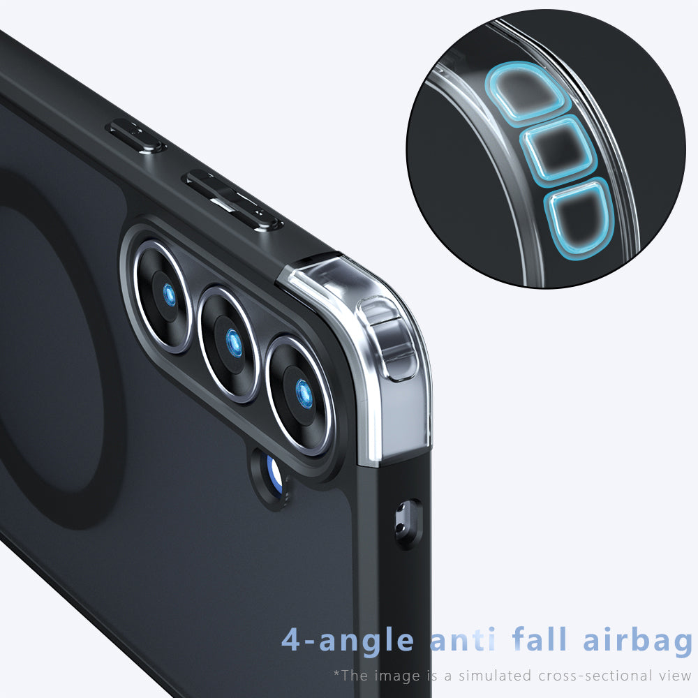 MagSafe Case for Samsung Galaxy S26 FE, Techsuit, PureFrost, Satin Black