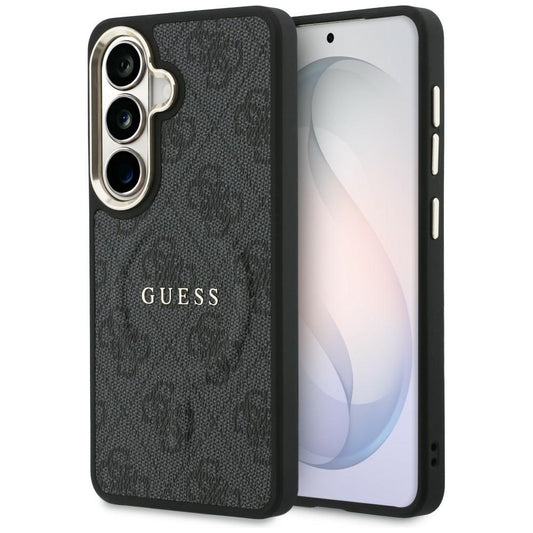 Θήκη MagSafe για Samsung Galaxy S26 Plus S947, Guess, 4G με ανάγλυφο δαχτυλίδι, Μαύρη