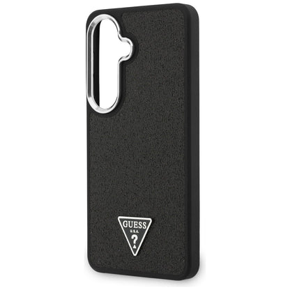 Θήκη MagSafe για Samsung Galaxy S26 Plus S947, Guess, Σταθερό Λογότυπο Τριγώνου με Γκλίτερ, Μαύρο