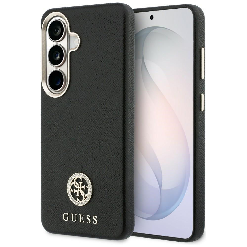 Θήκη MagSafe για Samsung Galaxy S26 Plus S947, Guess, Rhinestone Round Logo, Μαύρη