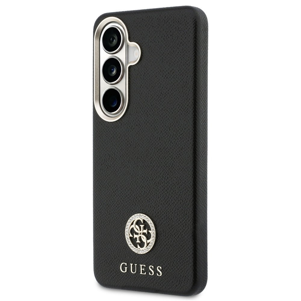 Θήκη MagSafe για Samsung Galaxy S26 Plus S947, Guess, Rhinestone Round Logo, Μαύρη