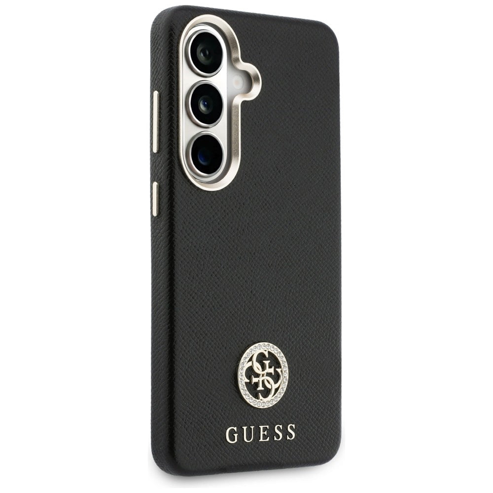 Θήκη MagSafe για Samsung Galaxy S26 Plus S947, Guess, Rhinestone Round Logo, Μαύρη