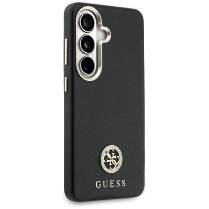 Θήκη MagSafe για Samsung Galaxy S26 Plus S947, Guess, Rhinestone Round Logo, Μαύρη