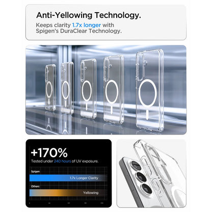 Θήκη MagSafe για Samsung Galaxy S26 Plus S947, Spigen, Ultra Hybrid, Διάφανη Λευκή ACS10709