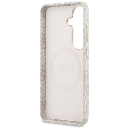 MagSafe Case for Samsung Galaxy S26 S942, Guess, 4G Script Logo, Pink