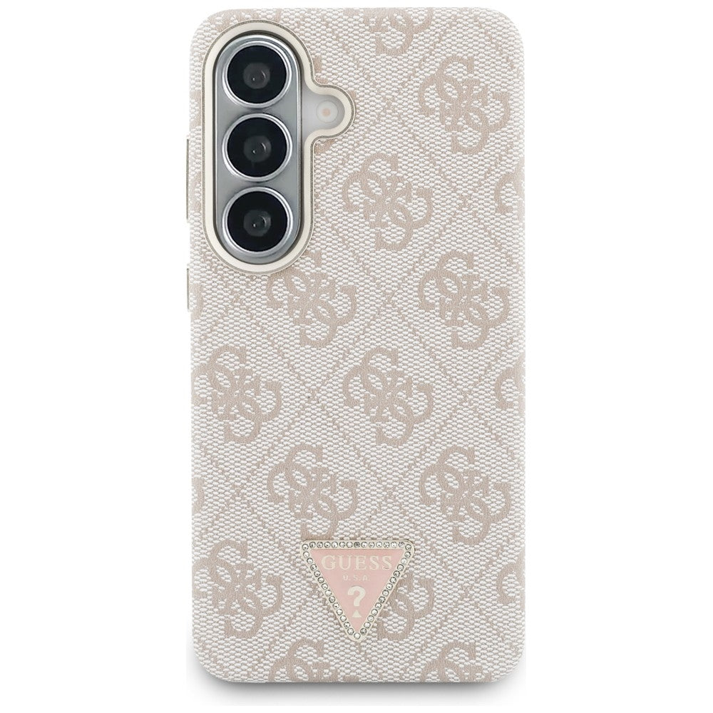Θήκη MagSafe για Samsung Galaxy S26 S942, Guess, 4G Triangle Logo, Ροζ