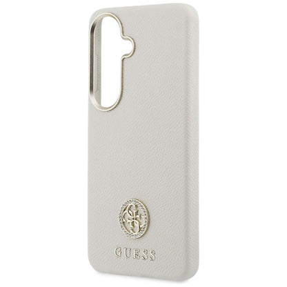 Θήκη MagSafe για Samsung Galaxy S26 S942, Guess, Rhinestone Round Logo, Μπεζ