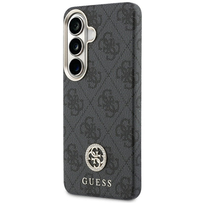 Θήκη MagSafe για Samsung Galaxy S26 S942, Guess, Rhinestone Round Logo, Μαύρη