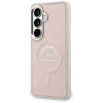 Θήκη MagSafe για Samsung Galaxy S26 S942, Karl Lagerfeld, Λογότυπο Karl RSG, Ροζ