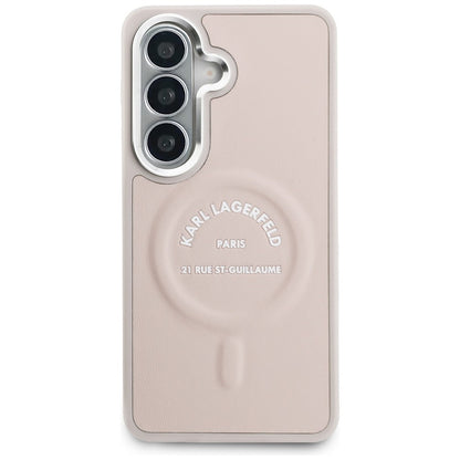 Θήκη MagSafe για Samsung Galaxy S26 S942, Karl Lagerfeld, Λογότυπο Karl RSG, Ροζ