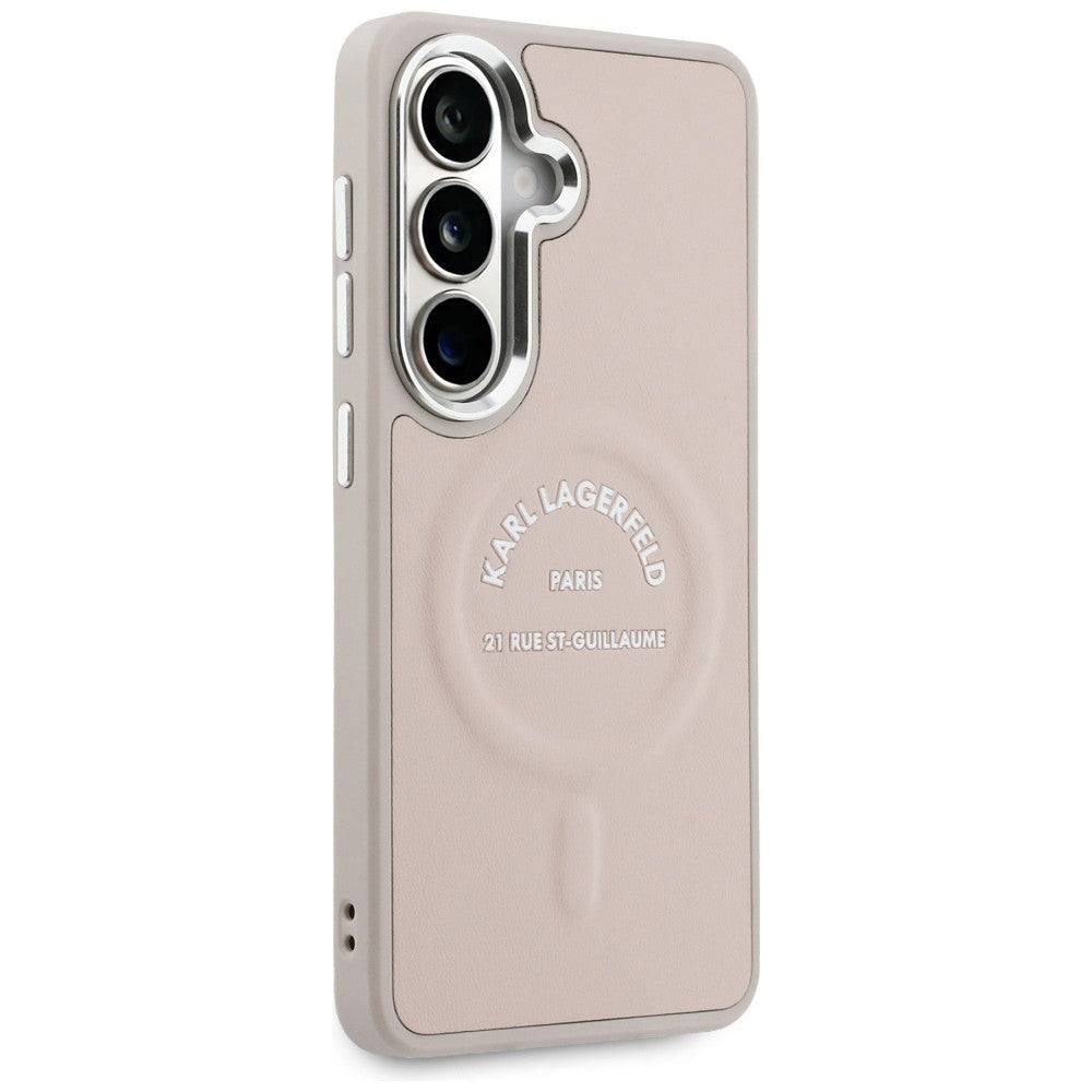 Θήκη MagSafe για Samsung Galaxy S26 S942, Karl Lagerfeld, Λογότυπο Karl RSG, Ροζ