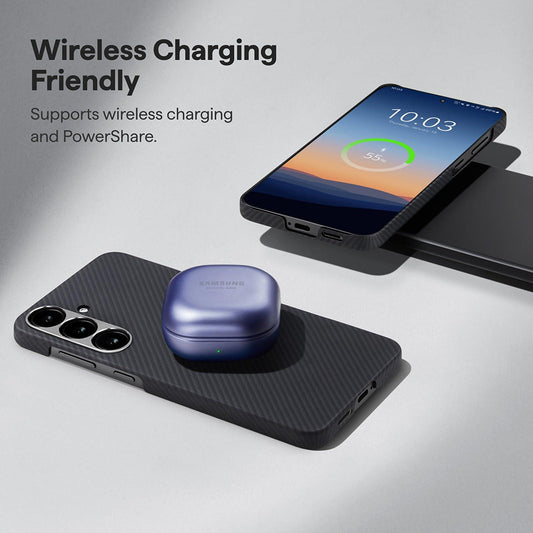 Θήκη MagSafe για Samsung Galaxy S26, Techsuit, Αραμιδική Ίνα, Μαύρη