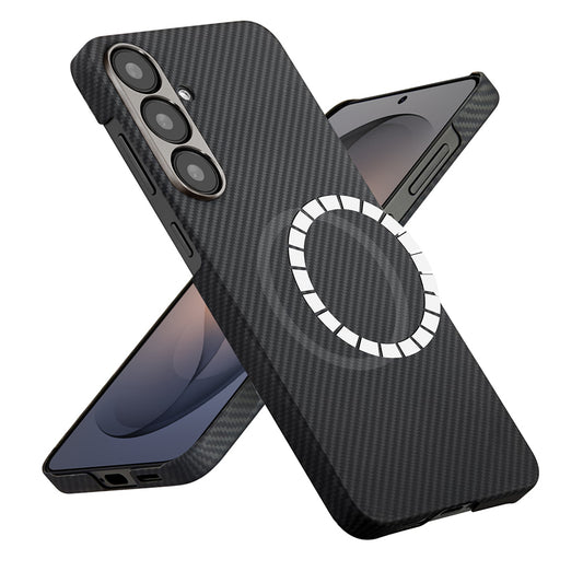 Θήκη MagSafe για Samsung Galaxy S26, Techsuit, Αραμιδική Ίνα, Μαύρη