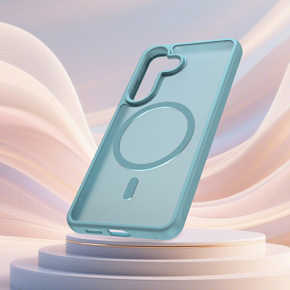 Θήκη MagSafe για Samsung Galaxy S26 S942, Techsuit, HaloFrost II, Ανοιχτό Πράσινο