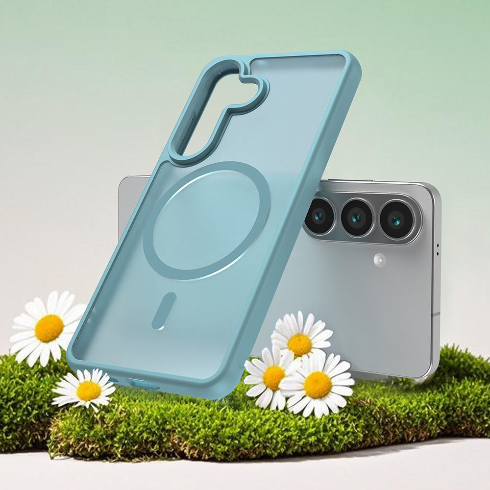 Θήκη MagSafe για Samsung Galaxy S26 S942, Techsuit, HaloFrost II, Ανοιχτό Πράσινο