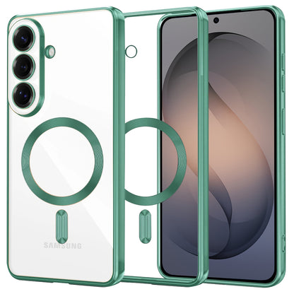 Θήκη MagSafe για Samsung Galaxy S26, Techsuit, Luxury Crystal, Ανοιχτό Πράσινο