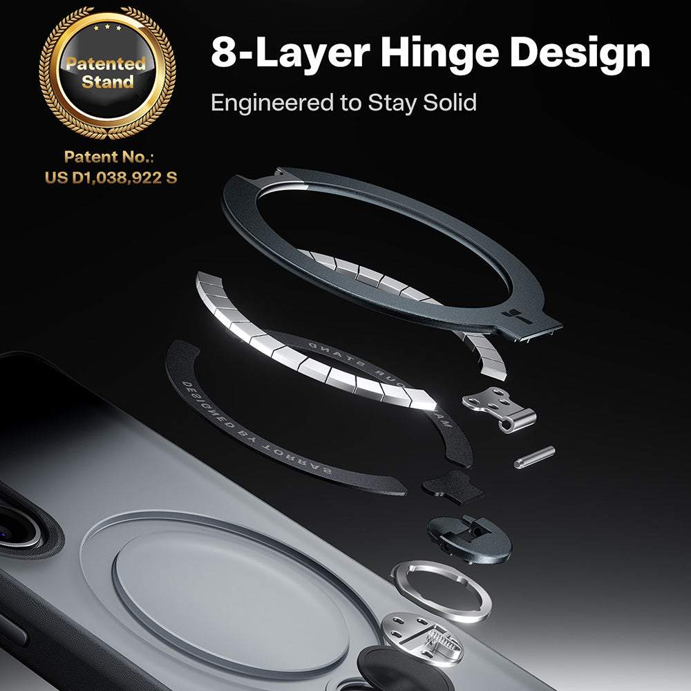 MagSafe Case for Samsung Galaxy S26, Torras, Ostand Spin, Black