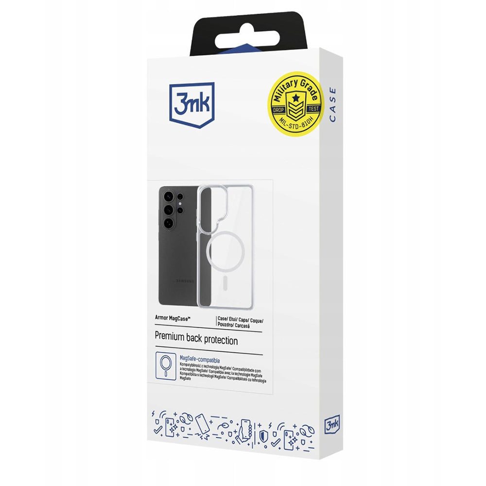 Θήκη MagSafe για Samsung Galaxy S26 Ultra, 3MK, Armor MagCase, Διάφανη