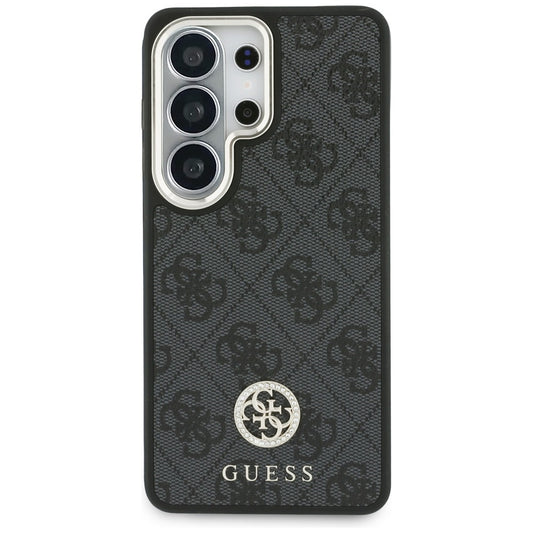 Θήκη MagSafe για Samsung Galaxy S26 Ultra S948, GUESS, 4G Big Rhinestone Triangle Strap, Μαύρη