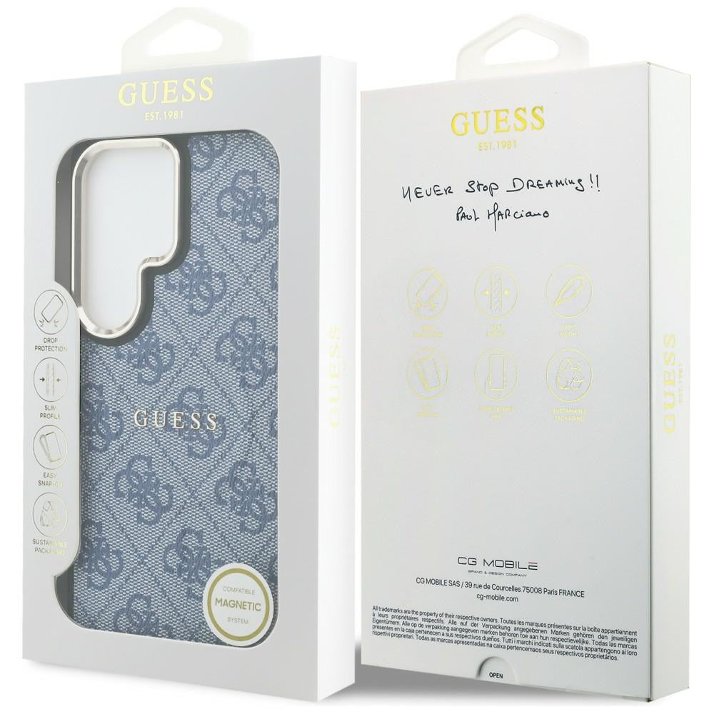 Θήκη MagSafe για Samsung Galaxy S26 Ultra S948, Guess, 4G Embossed Ring, Μπλε