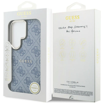 Θήκη MagSafe για Samsung Galaxy S26 Ultra S948, Guess, 4G Embossed Ring, Μπλε