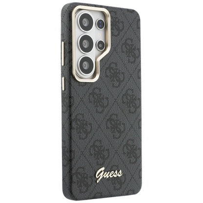 MagSafe Case for Samsung Galaxy S26 Ultra S948, Guess, 4G Script Logo, Black