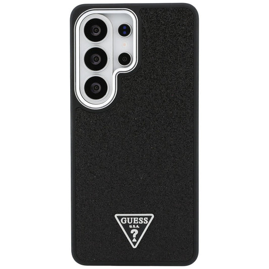 Θήκη MagSafe για Samsung Galaxy S26 Ultra S948, Guess, Fixed Glitter Triangle Logo, Μαύρη