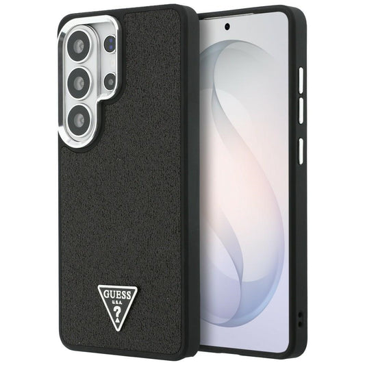 Θήκη MagSafe για Samsung Galaxy S26 Ultra S948, Guess, Fixed Glitter Triangle Logo, Μαύρη