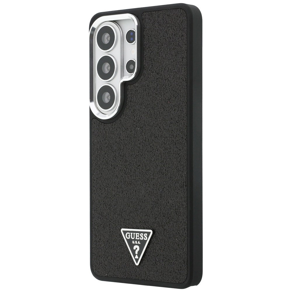 Θήκη MagSafe για Samsung Galaxy S26 Ultra S948, Guess, Fixed Glitter Triangle Logo, Μαύρη
