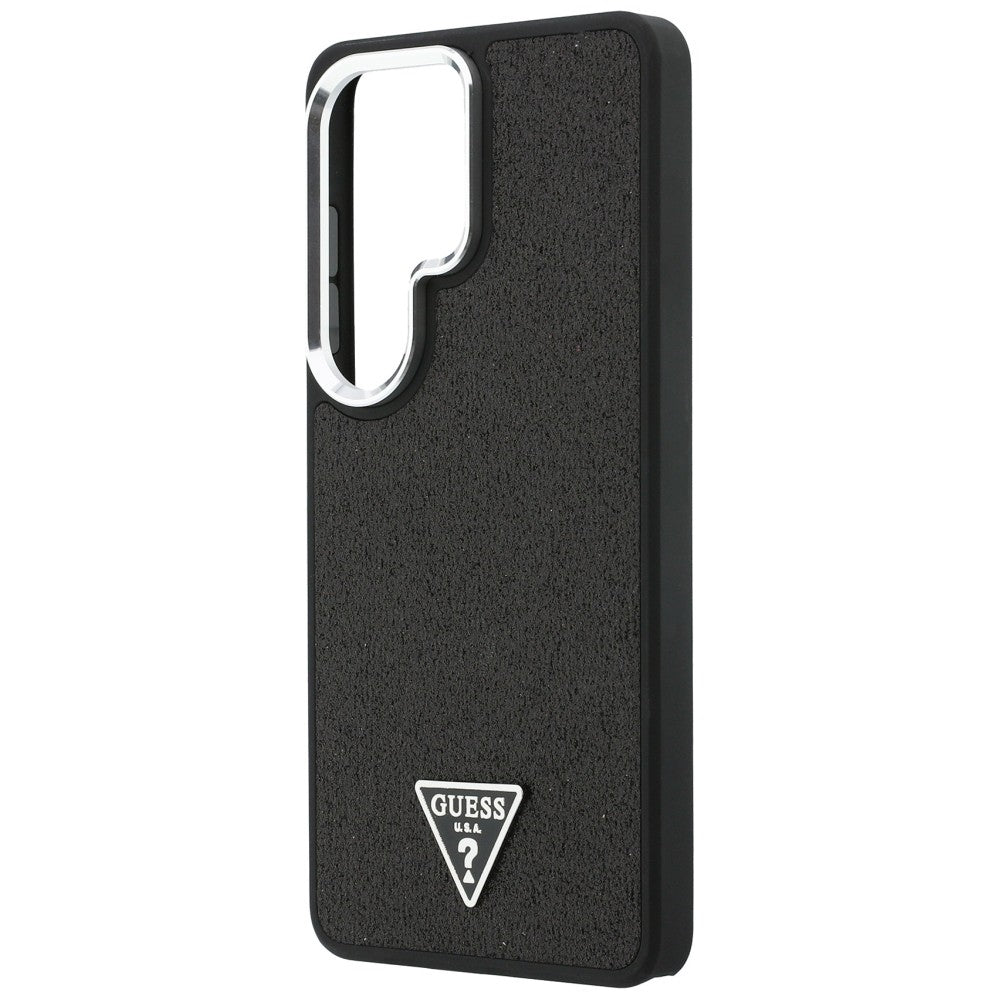Θήκη MagSafe για Samsung Galaxy S26 Ultra S948, Guess, Fixed Glitter Triangle Logo, Μαύρη