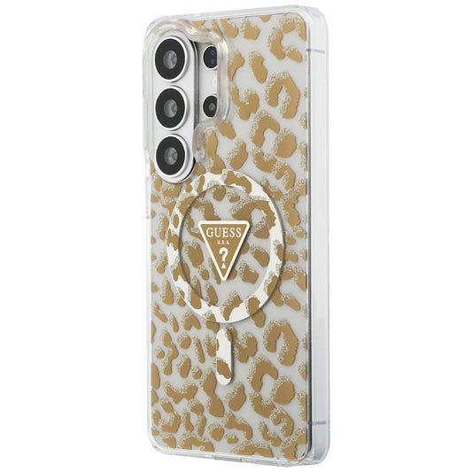 Θήκη MagSafe για Samsung Galaxy S26 Ultra S948, Guess, IML Leopard Pattern, Καφέ