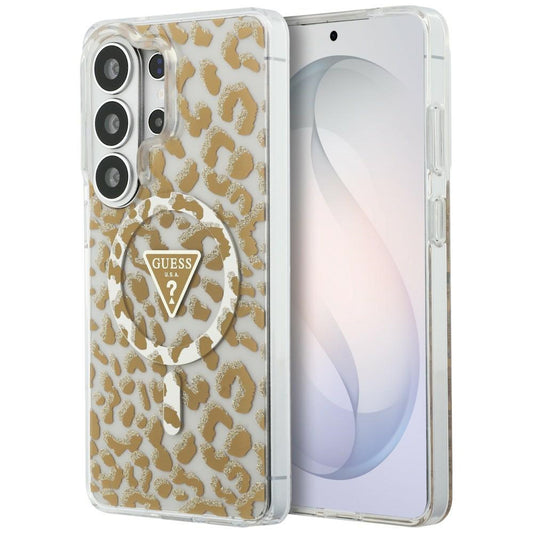 Θήκη MagSafe για Samsung Galaxy S26 Ultra S948, Guess, IML Leopard Pattern, Καφέ