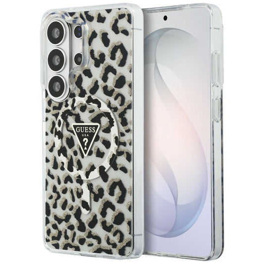 Θήκη MagSafe για Samsung Galaxy S26 Ultra S948, Guess, IML Leopard Pattern, Μαύρη