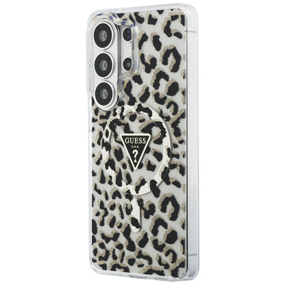 Θήκη MagSafe για Samsung Galaxy S26 Ultra S948, Guess, IML Leopard Pattern, Μαύρη