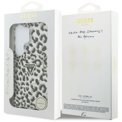 Θήκη MagSafe για Samsung Galaxy S26 Ultra S948, Guess, IML Leopard Pattern, Μαύρη