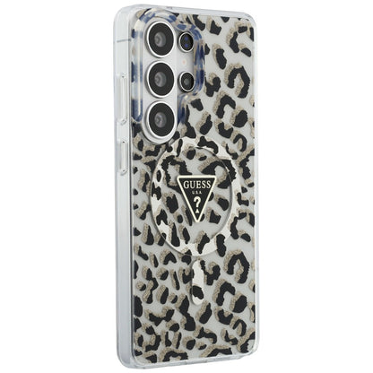 Θήκη MagSafe για Samsung Galaxy S26 Ultra S948, Guess, IML Leopard Pattern, Μαύρη
