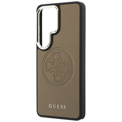 MagSafe Case for Samsung Galaxy S26 Ultra S948, Guess, Perforated Logo, Brown