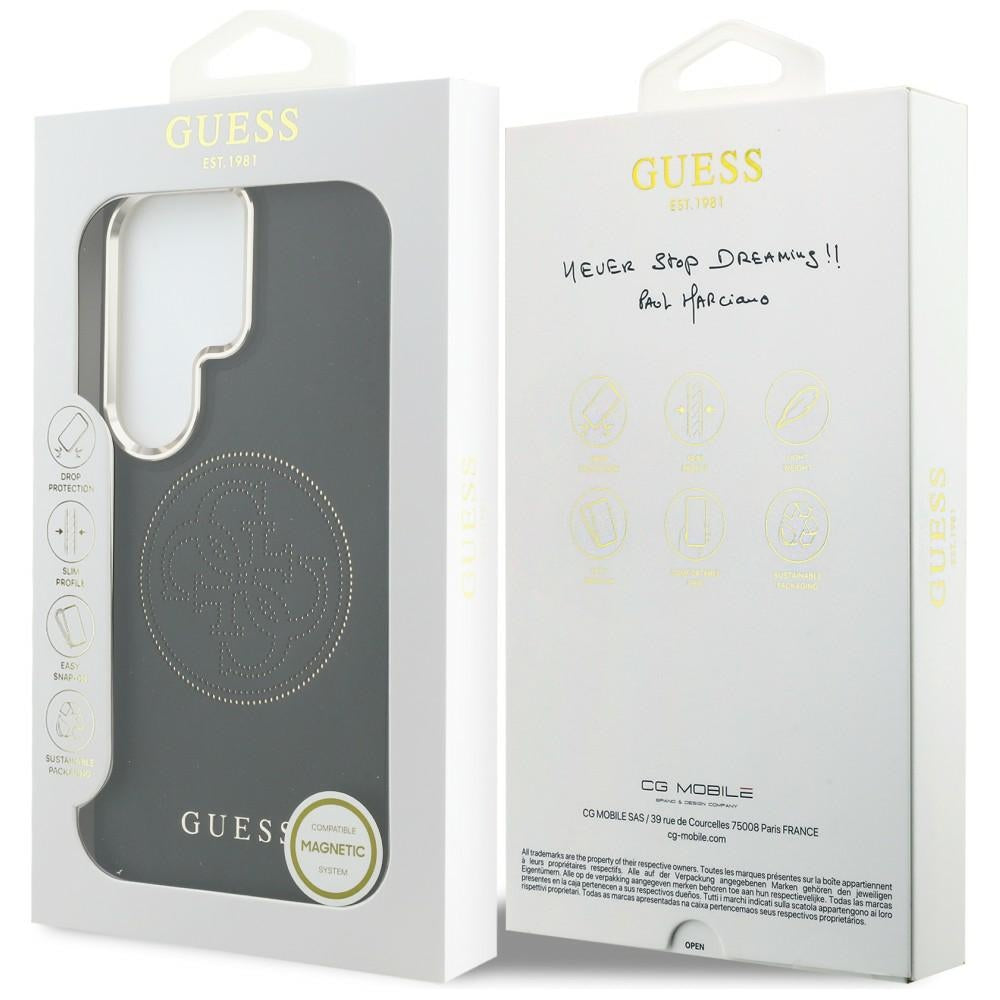 Θήκη MagSafe για Samsung Galaxy S26 Ultra S948, Guess, Perforated Logo, Μαύρη