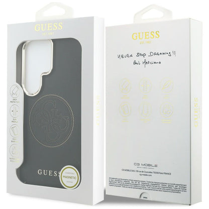 Θήκη MagSafe για Samsung Galaxy S26 Ultra S948, Guess, Perforated Logo, Μαύρη