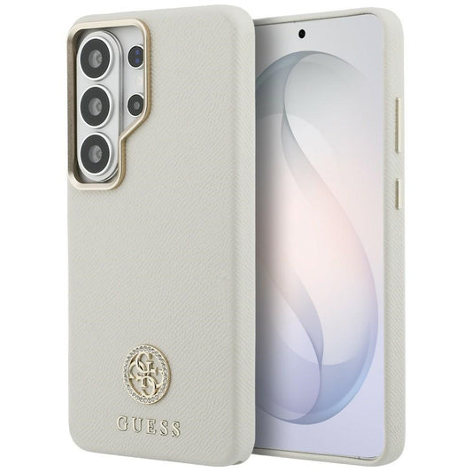 Θήκη MagSafe για Samsung Galaxy S26 Ultra S948, Guess, Rhinestone Round Logo, Μπεζ