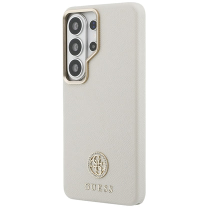 Θήκη MagSafe για Samsung Galaxy S26 Ultra S948, Guess, Rhinestone Round Logo, Μπεζ
