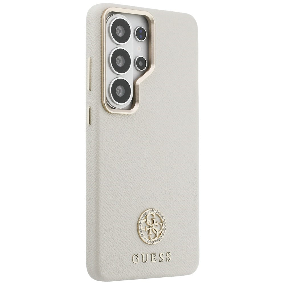 Θήκη MagSafe για Samsung Galaxy S26 Ultra S948, Guess, Rhinestone Round Logo, Μπεζ
