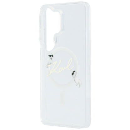 Θήκη MagSafe για Samsung Galaxy S26 Ultra S948, Karl Lagerfeld, IML Choupette Karl Script Logo, Λευκή.