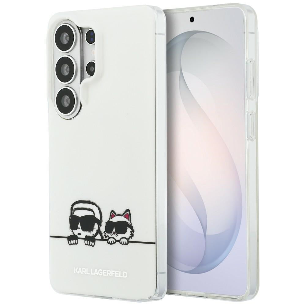Θήκη MagSafe για Samsung Galaxy S26 Ultra S948, Karl Lagerfeld, IML Karl & Choupette Peekaboo Logo, Λευκή