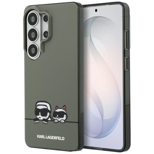 Θήκη MagSafe για Samsung Galaxy S26 Ultra S948, Karl Lagerfeld, IML Karl & Choupette Peekaboo Logo, Μαύρη