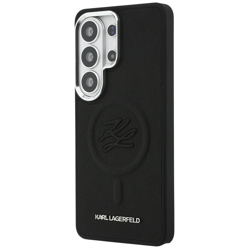 Θήκη MagSafe για Samsung Galaxy S26 Ultra S948, Karl Lagerfeld, Initial Logo Debossed, Μαύρη
