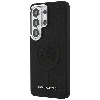 Θήκη MagSafe για Samsung Galaxy S26 Ultra S948, Karl Lagerfeld, Initial Logo Debossed, Μαύρη
