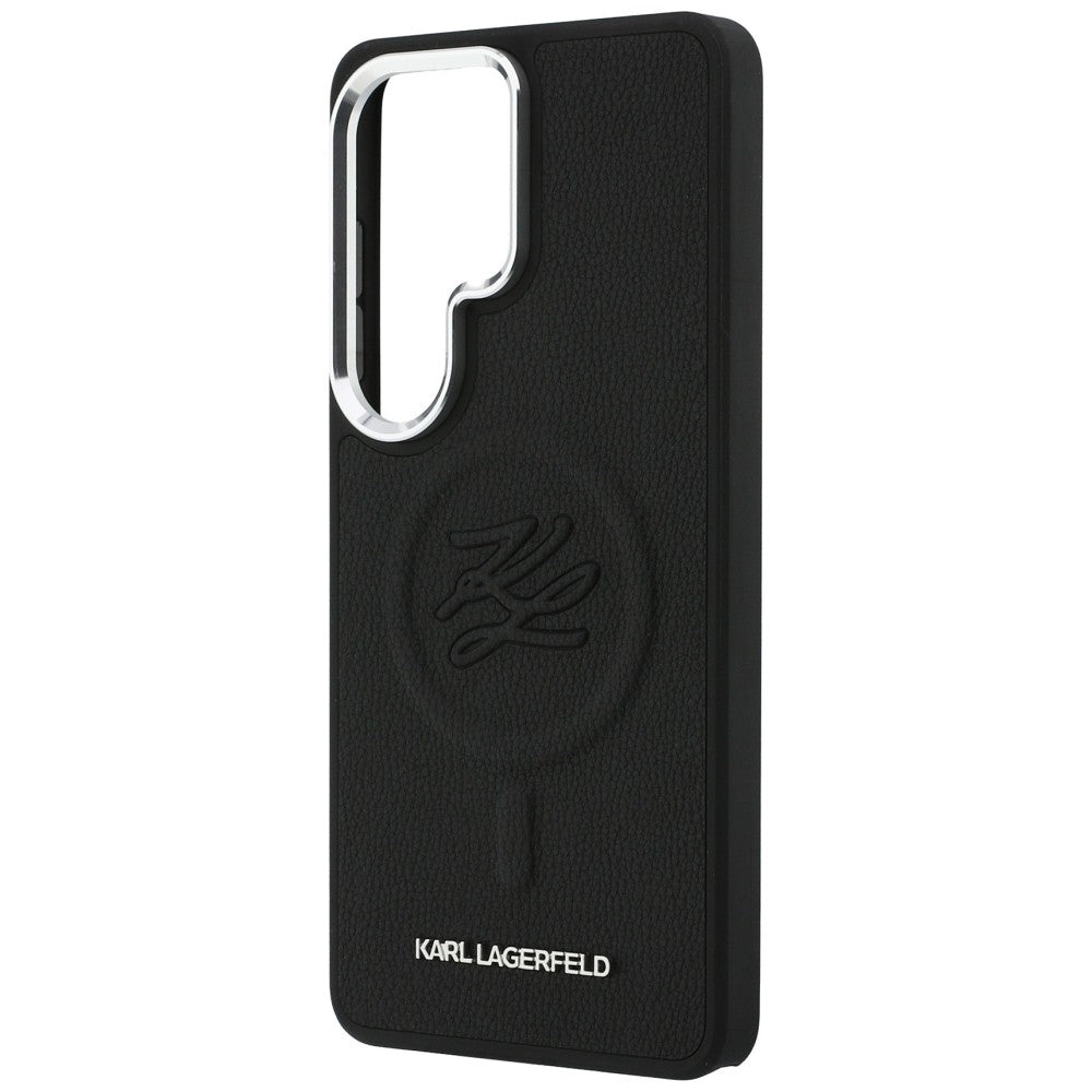 Θήκη MagSafe για Samsung Galaxy S26 Ultra S948, Karl Lagerfeld, Initial Logo Debossed, Μαύρη