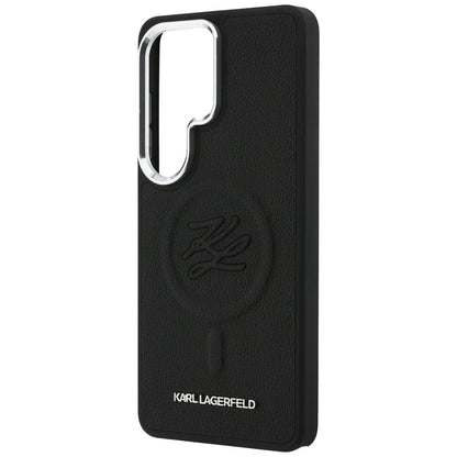 Θήκη MagSafe για Samsung Galaxy S26 Ultra S948, Karl Lagerfeld, Initial Logo Debossed, Μαύρη